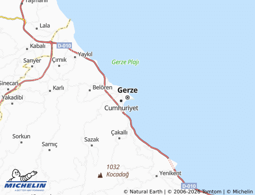 Mapa MICHELIN Gerze - ViaMichelin