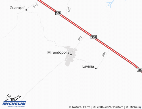 Mapa MICHELIN Mirandópolis - ViaMichelin