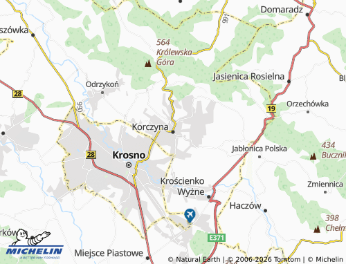 MICHELIN Korczyna map - ViaMichelin