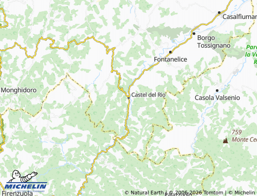 Mappa MICHELIN Castel del Rio - ViaMichelin