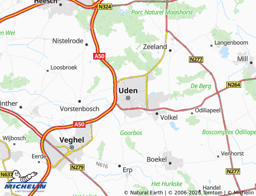 Carte MICHELIN Uden - ViaMichelin