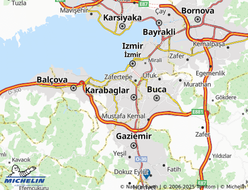 MICHELIN Sevgi map - ViaMichelin