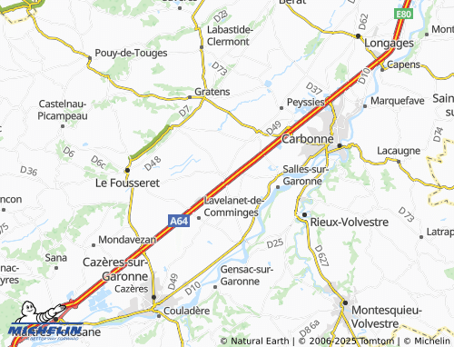 MICHELIN Saint-Élix-le-Château map - ViaMichelin