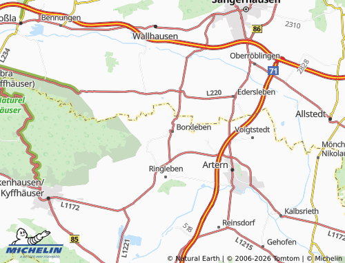 MICHELIN Borxleben map - ViaMichelin