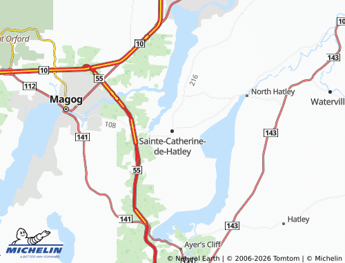 Mappa MICHELIN Sainte-Catherine-de-Hatley - ViaMichelin
