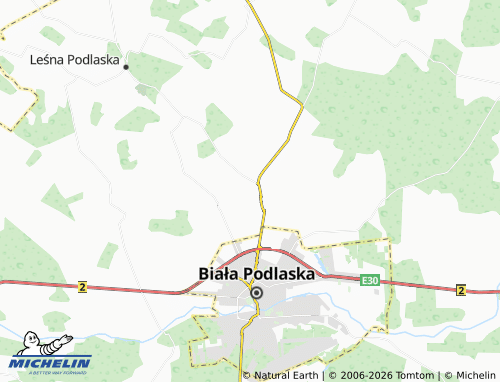 MICHELIN Cicibór Duży map - ViaMichelin