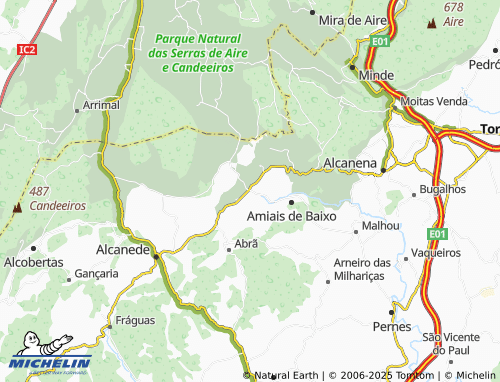 MICHELIN Amiais de Cima map - ViaMichelin