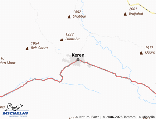 MICHELIN Keren map - ViaMichelin