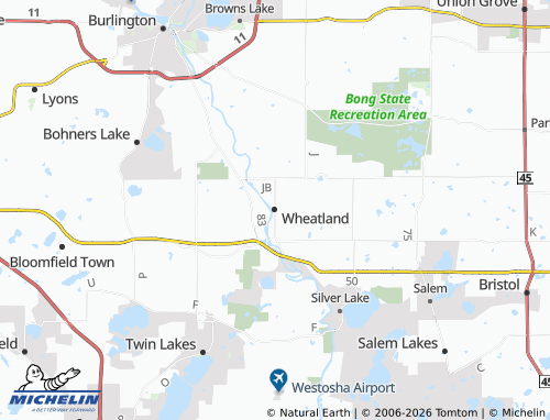 Carte MICHELIN Wheatland - ViaMichelin