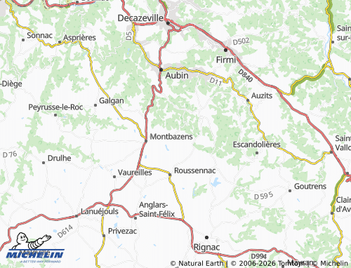 Mapa MICHELIN Lugan - ViaMichelin