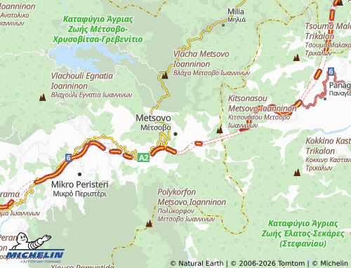 Carte MICHELIN Metsovo - ViaMichelin