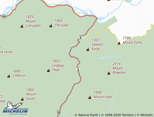 Mapa MICHELIN Parque Nacional del Monte Aspiring - ViaMichelin