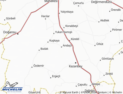 MICHELIN Andaçlı map - ViaMichelin