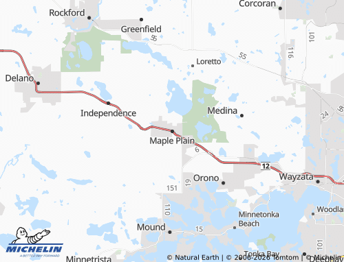 Mapa MICHELIN Maple Plain - ViaMichelin