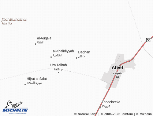 Kaart MICHELIN Daghan - ViaMichelin