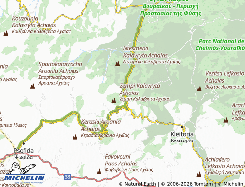 MICHELIN Priolithos map - ViaMichelin