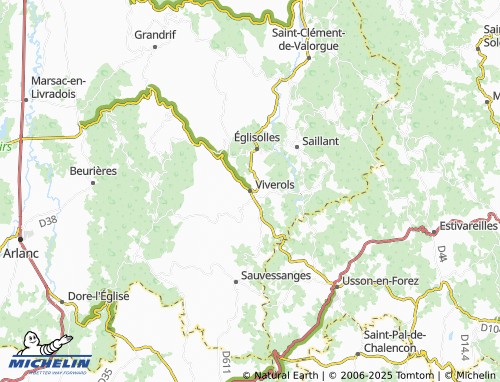 MICHELIN Viverols map - ViaMichelin