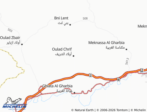 MICHELIN Awlad al-Shareef map - ViaMichelin