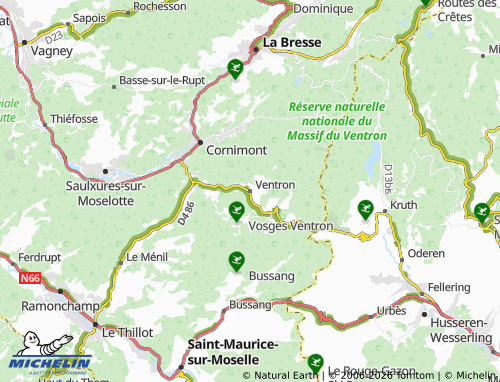 MICHELIN Ventron map - ViaMichelin