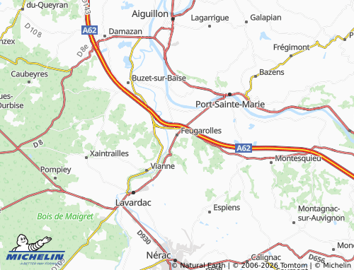 MICHELIN Feugarolles map - ViaMichelin