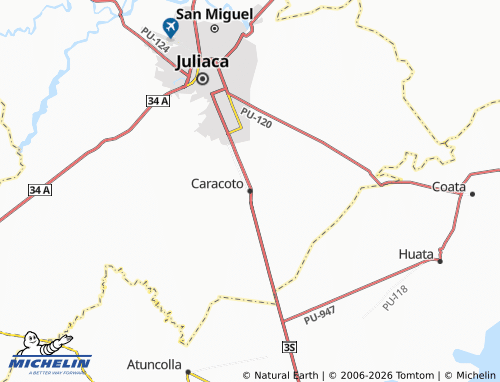 MICHELIN Caracoto map - ViaMichelin