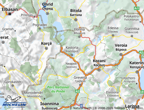 Mapa MICHELIN Kastoria - ViaMichelin