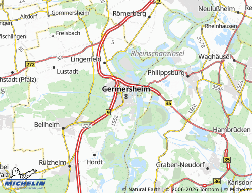 Carte MICHELIN Germersheim - ViaMichelin