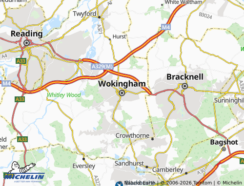 Carte MICHELIN Wokingham - ViaMichelin
