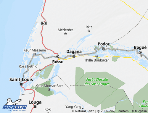 Mapa MICHELIN Dagana - ViaMichelin