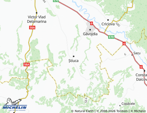 MICHELIN Știuca map - ViaMichelin