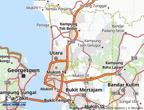 Mappa MICHELIN Kampung Permatang Sungai Dua - ViaMichelin