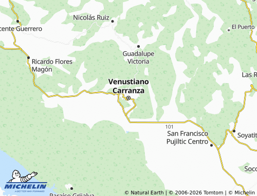 Mappa MICHELIN Venustiano Carranza - ViaMichelin