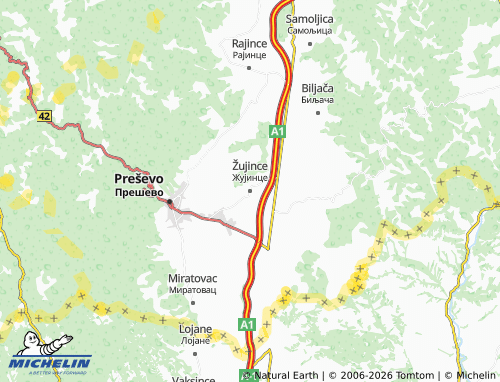 Mapa MICHELIN Žujince - ViaMichelin