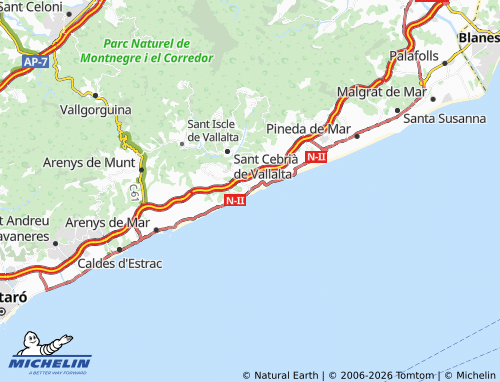 Carte MICHELIN Sant Pol de Mar - ViaMichelin