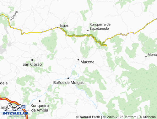 Mapa MICHELIN Maceda (San Pedro) - ViaMichelin