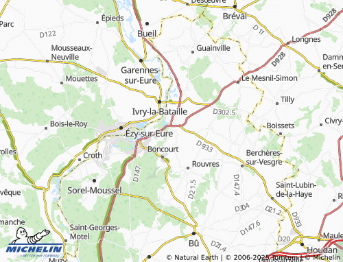 MICHELIN-Landkarte Oulins - ViaMichelin