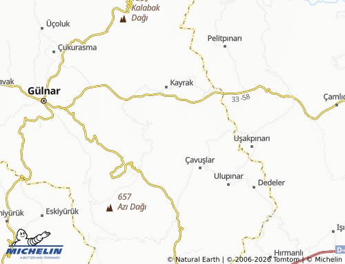 MICHELIN Korucuk map - ViaMichelin