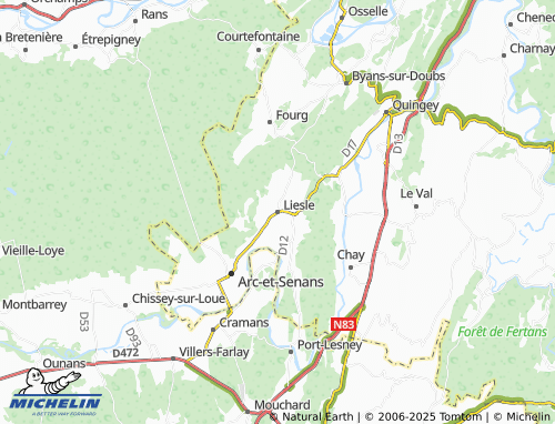 MICHELIN Liesle map - ViaMichelin