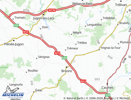 MICHELIN Trémeur map - ViaMichelin