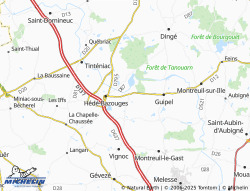 Carte MICHELIN La Tremblais - ViaMichelin