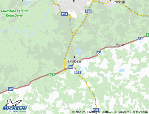 MICHELIN Drabeši map - ViaMichelin