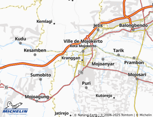 Carte MICHELIN Prajurit Kulon - ViaMichelin