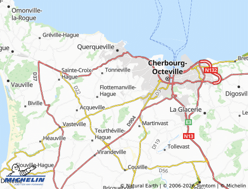 MICHELIN Nouainville map - ViaMichelin