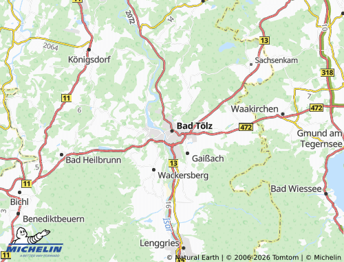 MICHELIN-Landkarte Bad Tölz - ViaMichelin