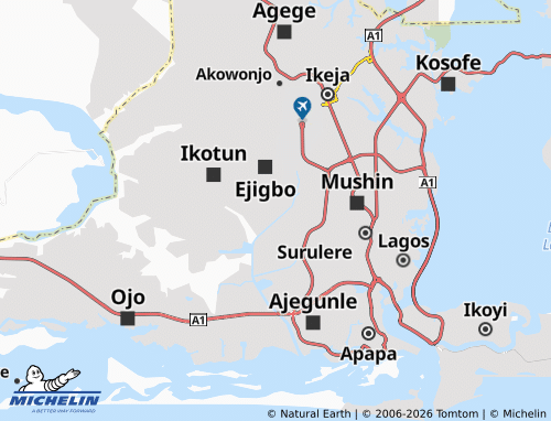 MICHELIN Oke Afa map - ViaMichelin