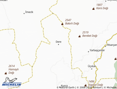 MICHELIN Dere map - ViaMichelin