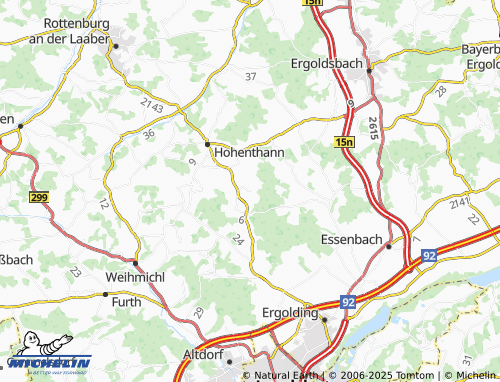 MICHELIN-Landkarte Wachelkofen - ViaMichelin