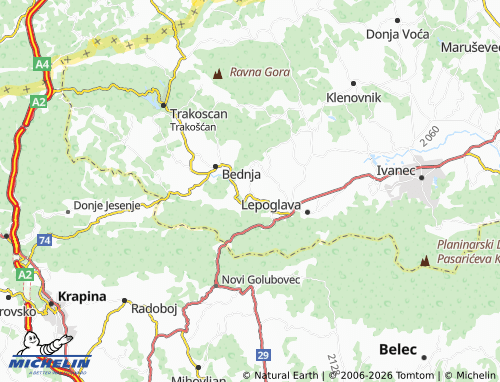 MICHELIN-Landkarte Rinkovec - ViaMichelin