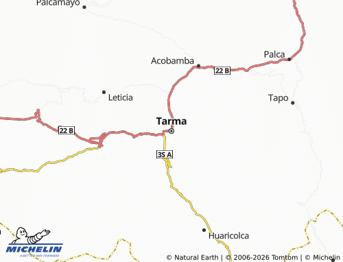 Carte MICHELIN Tarma - ViaMichelin