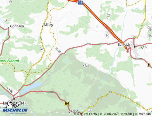 MICHELIN Boberow map - ViaMichelin